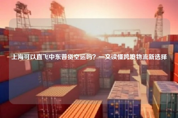 上海可以直飞中东普货空运吗?一文读懂跨境物流新选择