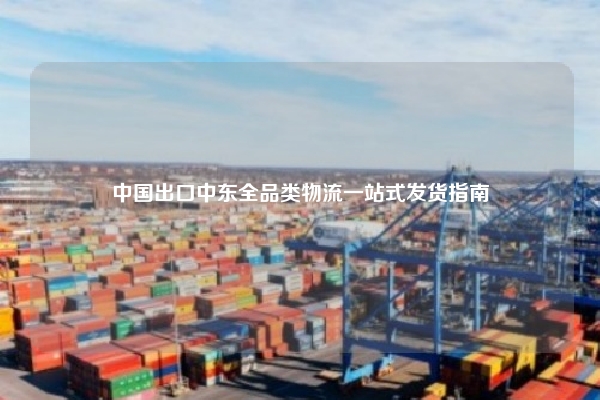 中国出口中东全品类物流一站式发货指南