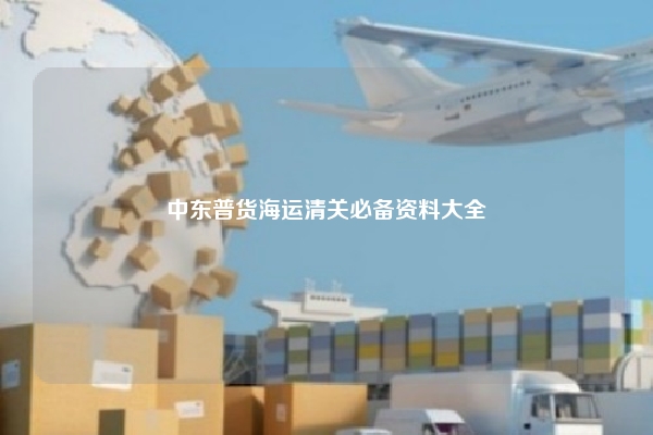 中东普货海运清关必备资料大全