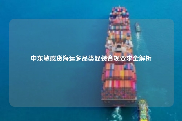 中东敏感货海运多品类混装合规要求全解析