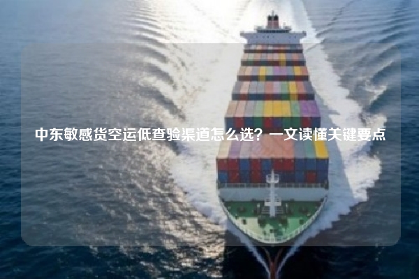 中东敏感货空运低查验渠道怎么选?一文读懂关键要点