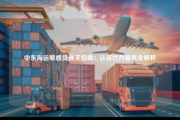 中东海运敏感货通关指南：认证代办服务全解析