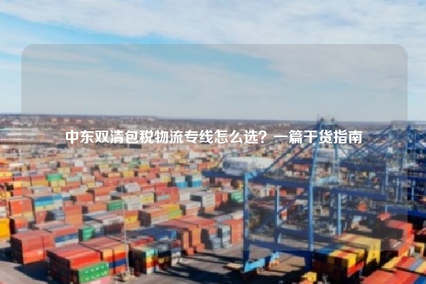 中东双清包税物流专线怎么选?一篇干货指南