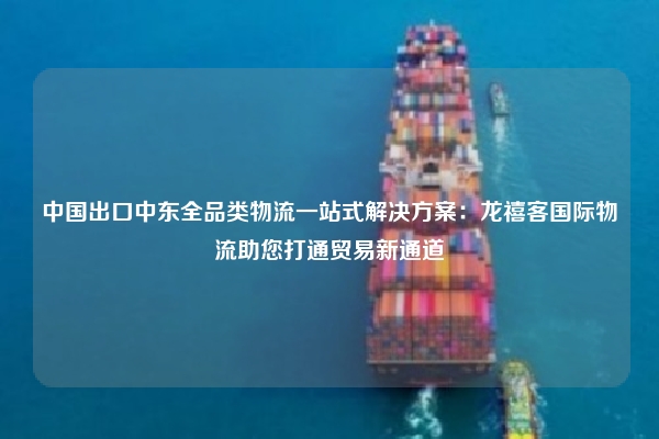 中国出口中东全品类物流一站式解决方案:龙禧客国际物流助您打通贸易新通道